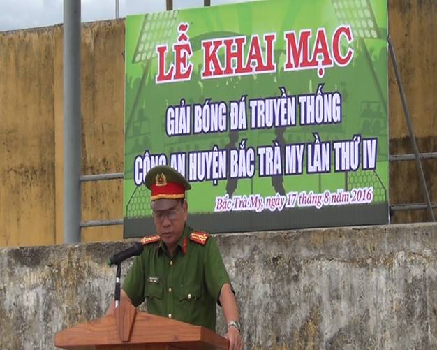 Công an huyện Bắc Trà My khai mạc giải bóng đá truyền thống lần thứ 4
