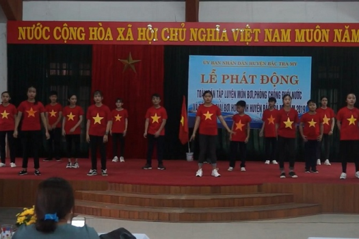 Bắc Trà My tổ chức Lễ phát động toàn dân tập luyện môn bơi, phòng chống đuối nước năm 2019