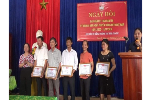 Ngày hội Đại đoàn kết tại tổ dân phố Đồng Trường – thị trấn Trà My, huyện Bắc Trà My