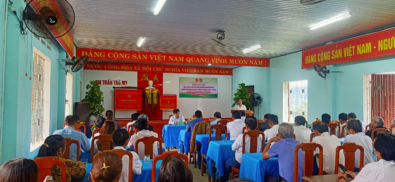 Thị trấn Trà My tổ chức Hội nghị tổng kết phong trào nông dân sản xuất kinh doanh giỏi giai đoạn 2021-2022, gặp mặt kỷ niệm 92 năm ngày thành lập Hội Nông dân Việt Nam, và gặp mặt các doanh nghiệp nhân ngày Doanh nhân Việt Nam